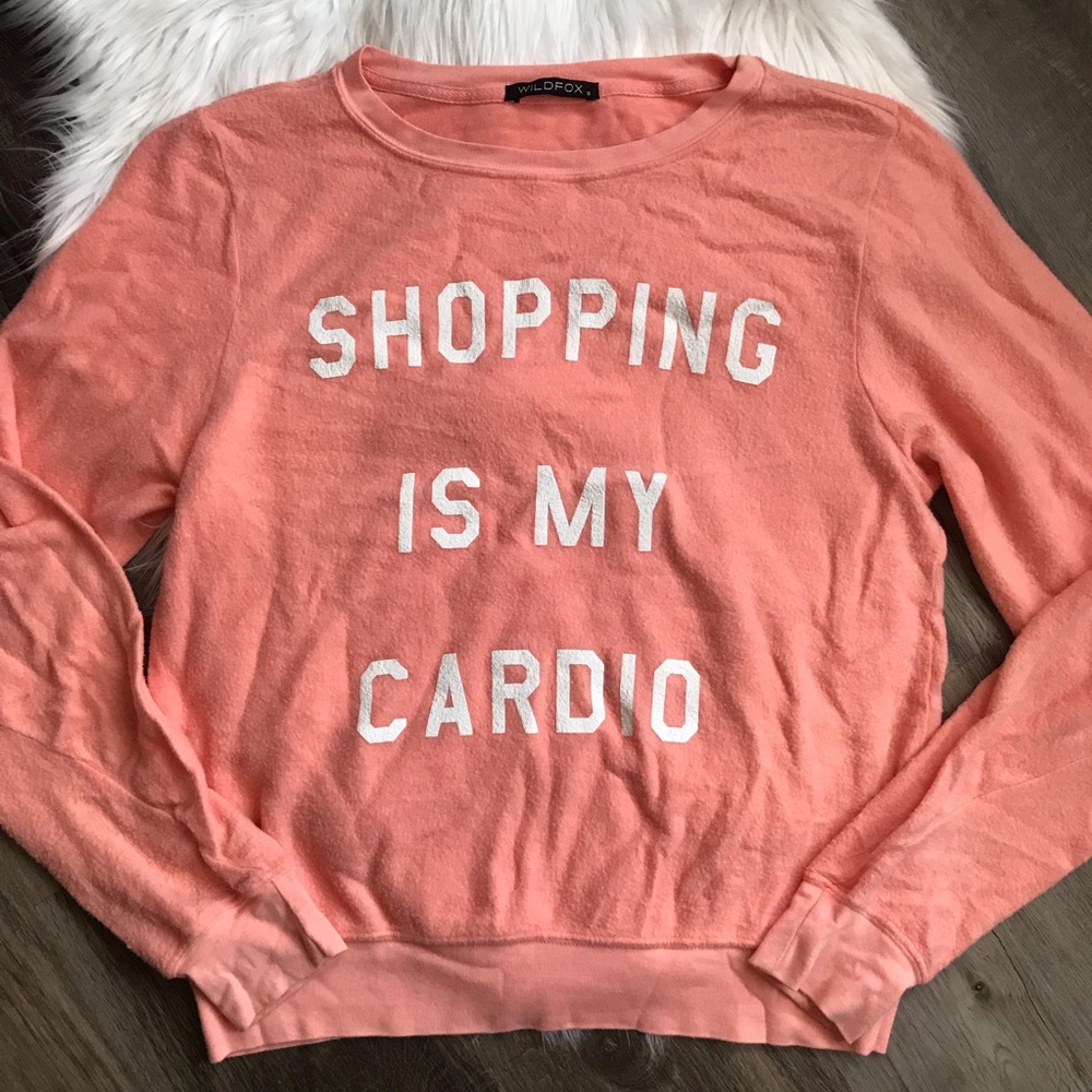 NEW | Wildfox Shopping Is My Cardio Jumper Sweater